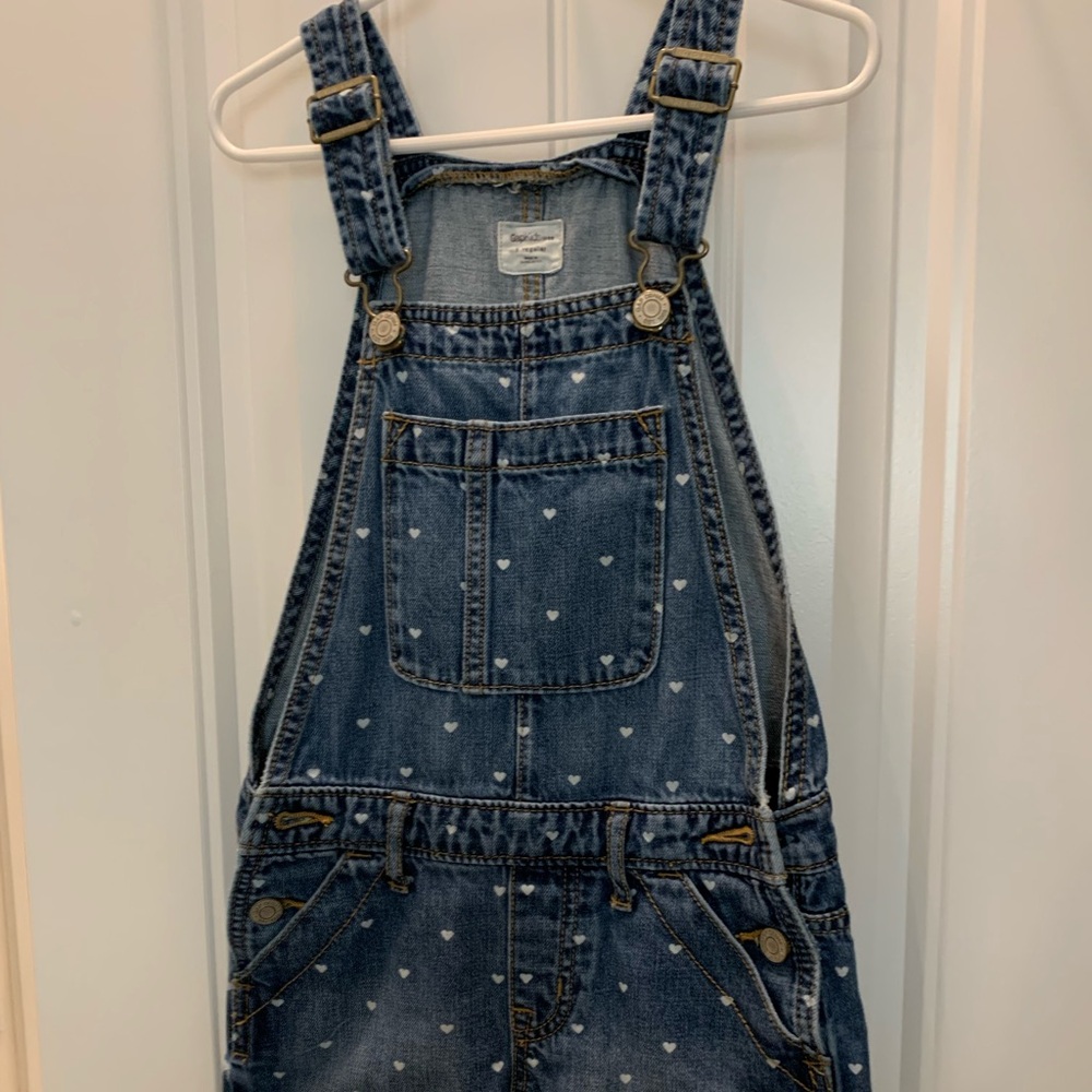 Girls Denim Shorts Overalls